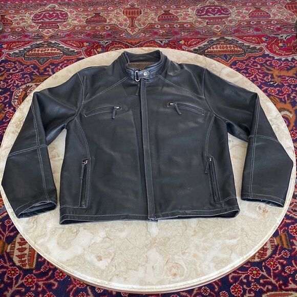 Bod & Christensen Leather Moto Jacket - Picture 12 of 16
